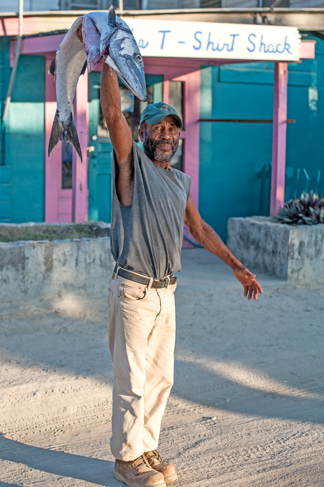 fisher with catch in Honduras